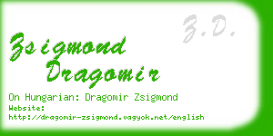 zsigmond dragomir business card